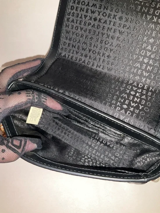 Kate Spade Pearl-Stud Chain Black Crossbody Bag Serrano Place Pearl Maisie MINI - Picture 7 of 14